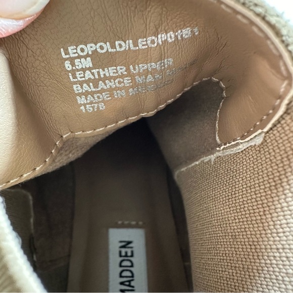 New Steve Madden Leopold Suede Leather Boot in Oatmeal #752 - Picture 10 of 12
